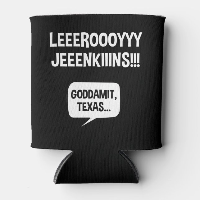 Leeroy Jenkins Texas Dosenkühler (Vorderseite)