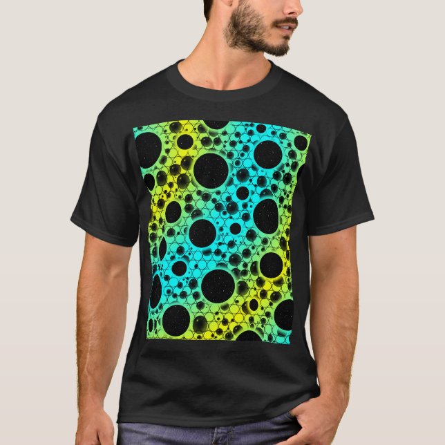 Leertaste - Cyan/Gelb T-Shirt (Vorderseite)