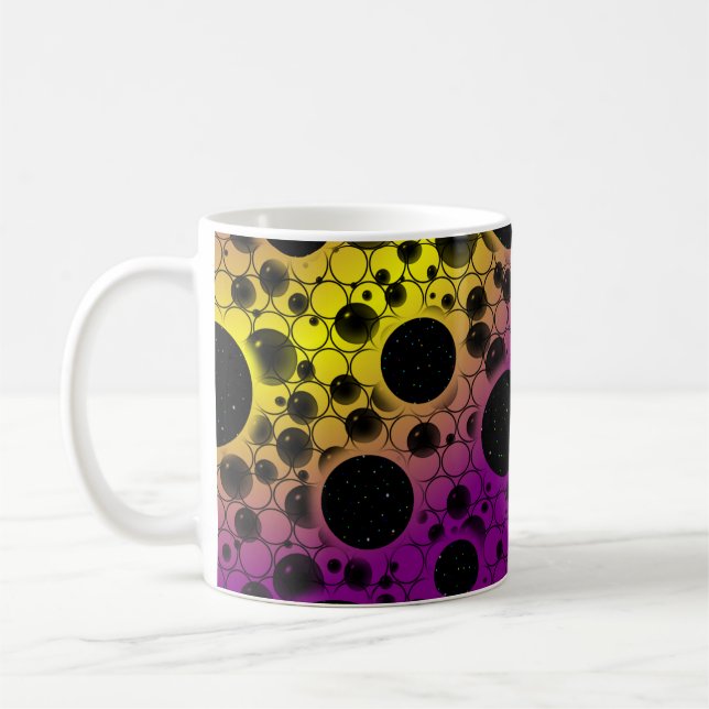 Leertaste - Lila/gelb Kaffeetasse (Links)