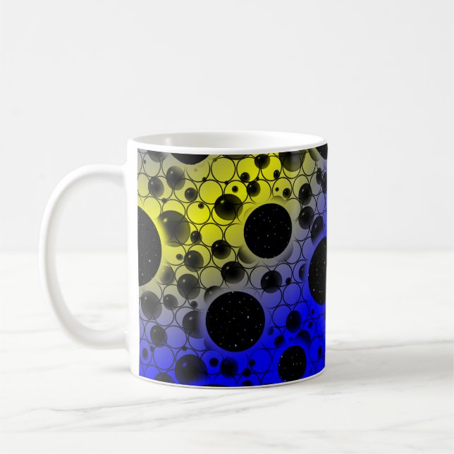 Leerzeichen - Blau/Gelb Kaffeetasse (Links)