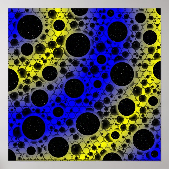 Leerzeichen - Blau/Gelb Poster (Vorne)