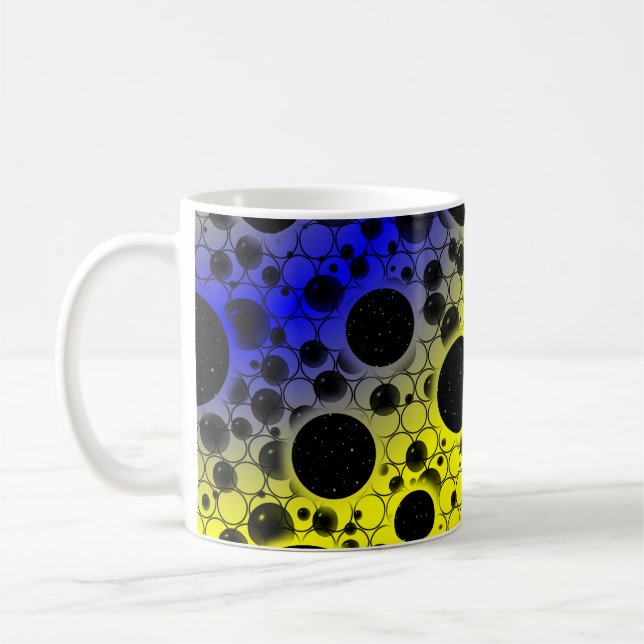 Leerzeichen - Gelb/Blau Kaffeetasse (Links)