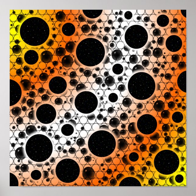 Leerzeichen - Gelb/orange/weiß Poster (Vorne)
