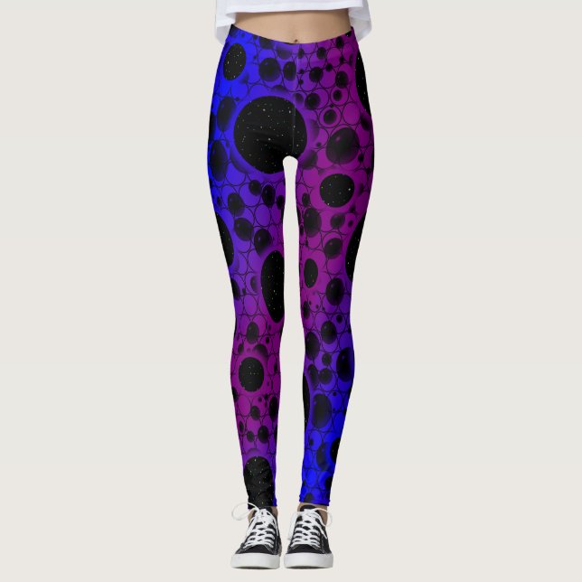 Leerzeichen - Lila/blau Leggings (Vorderseite)