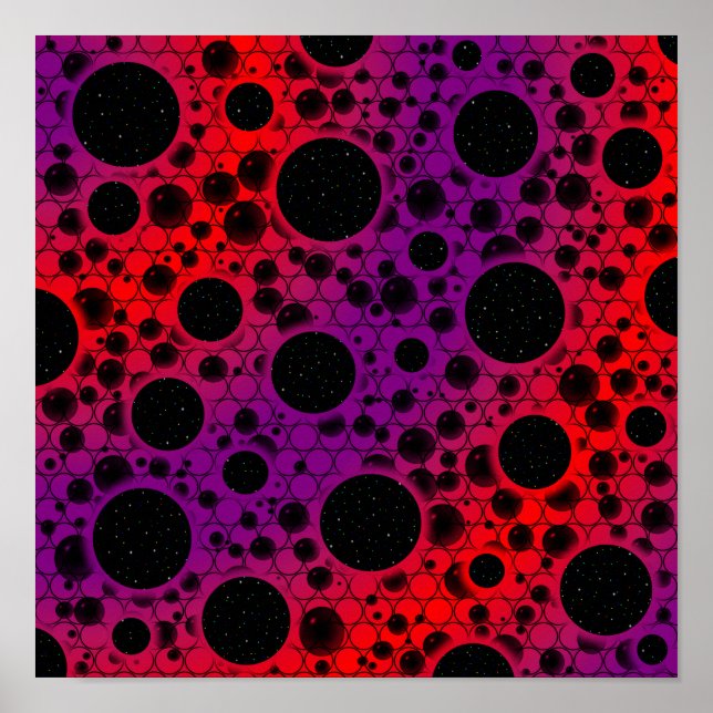Leerzeichen - Lila/rot Poster (Vorne)