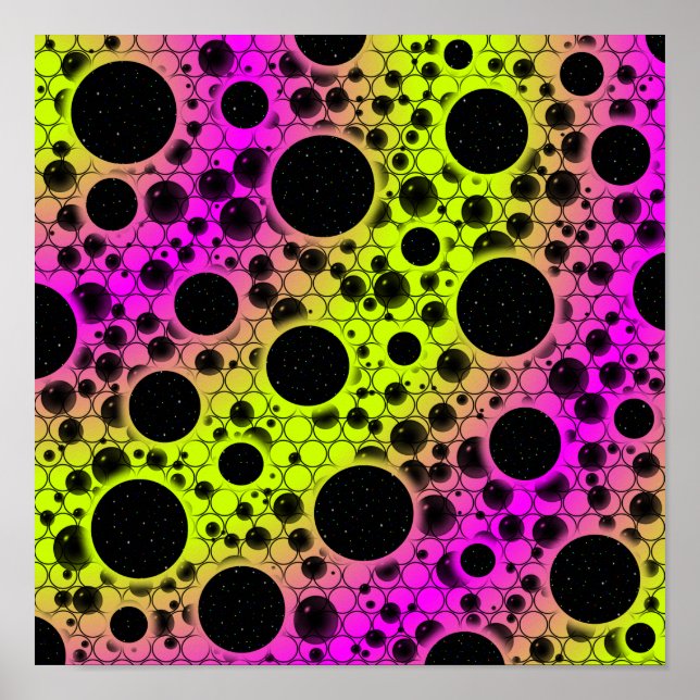 Leerzeichen - Limon/rosa Poster (Vorne)