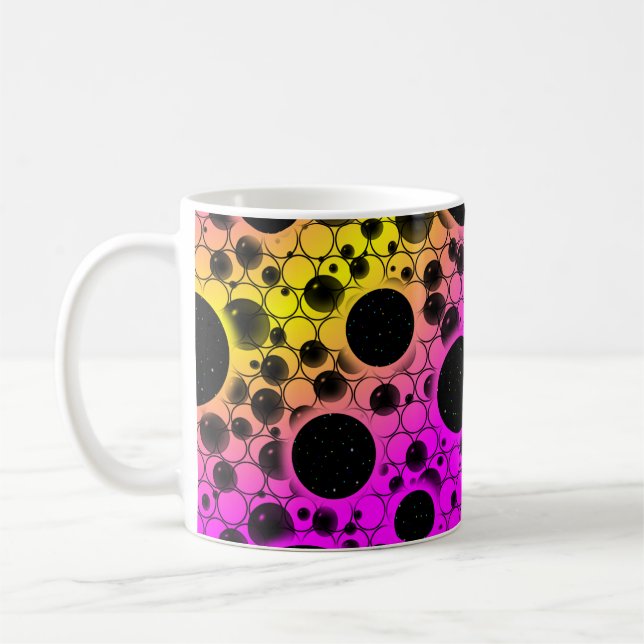 Leerzeichen - Rosa/Gelb Kaffeetasse (Links)