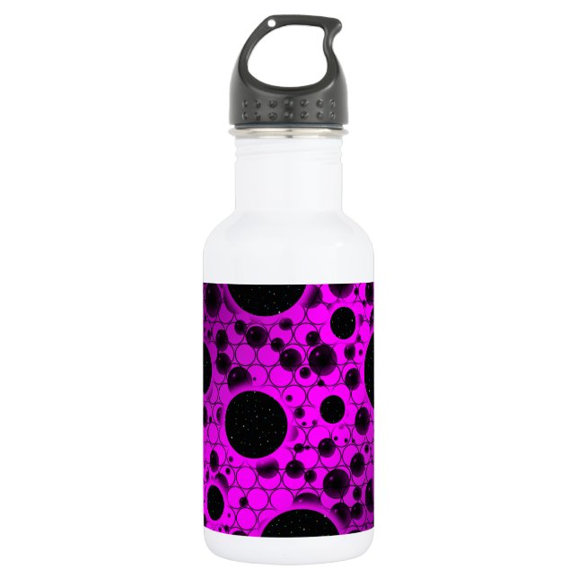 Leerzeichen - Rosa/Lila Edelstahlflasche (Vorderseite)