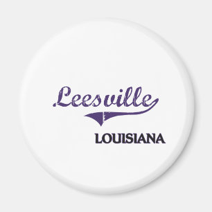 Leesville Louisiana Stadt-Klassiker Magnet