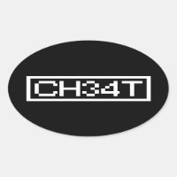 LEET CHEECT OVAL STICKER