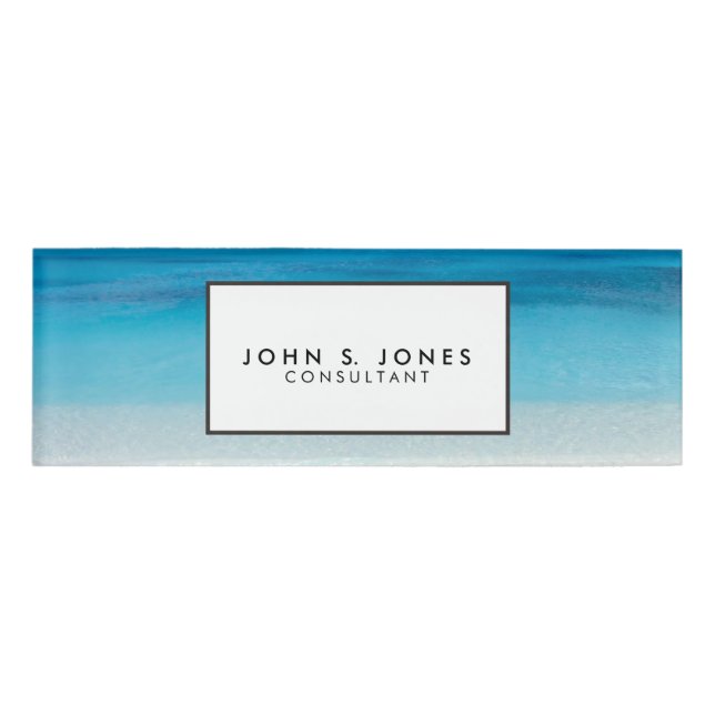 Leetürken des strand-| und Caicos-Foto Namenschild (Vorderseite)