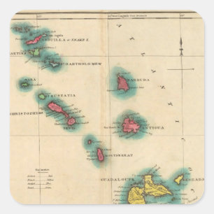 Leeward Islands Quadratischer Aufkleber