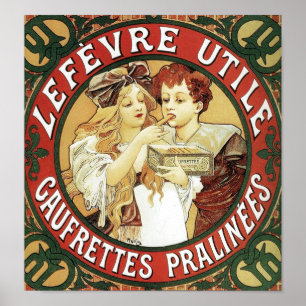 Lefevre Utile by Alphonse Mucha Poster