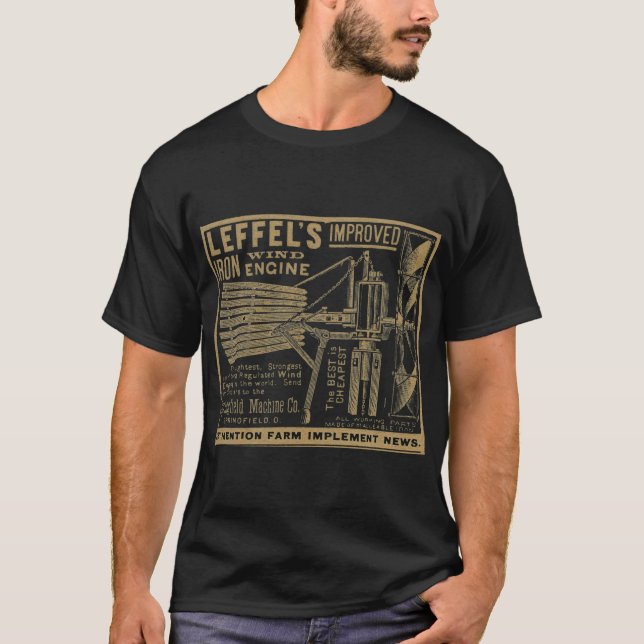 Leffel's Verbesserter Eisen Wind Motor Windmill 18 T-Shirt (Vorderseite)