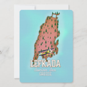 Lefkada Griechenland Reiseplakat.