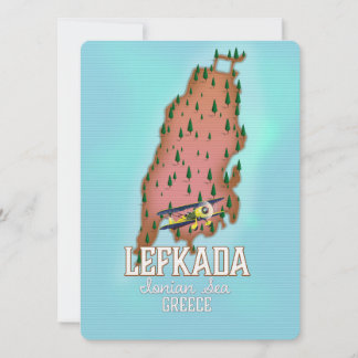 Lefkada Griechenland Reiseplakat.