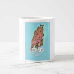Lefkada Griechenland Reiseplakat. Jumbo-Tasse
