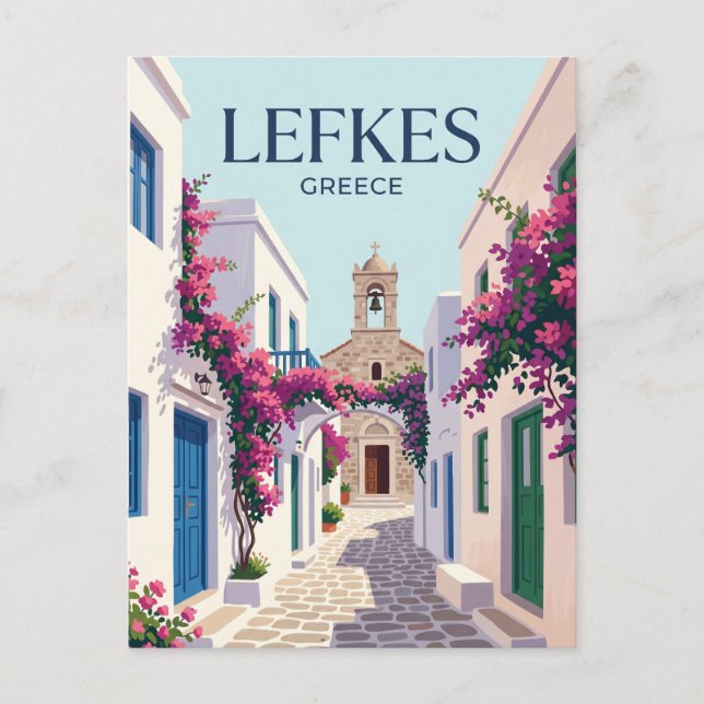 Lefkes Griechenland Postkarte (Vorderseite)