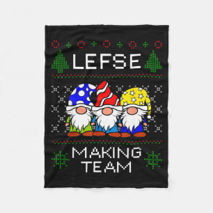 Lefse-Herstellungsteam hässlicher Weihnachtspullov Fleecedecke