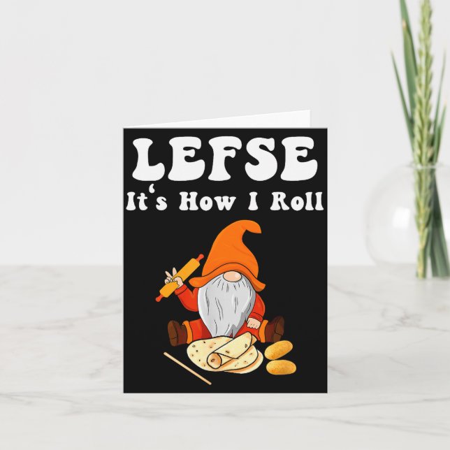 Lefse It's How I Roll Christmas  Karte (Vorderseite)