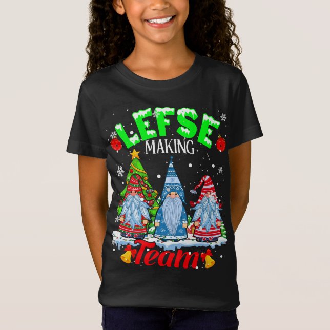 Lefse Making Team Weihnachten wird norwegische Lef T-Shirt (Vorderseite)