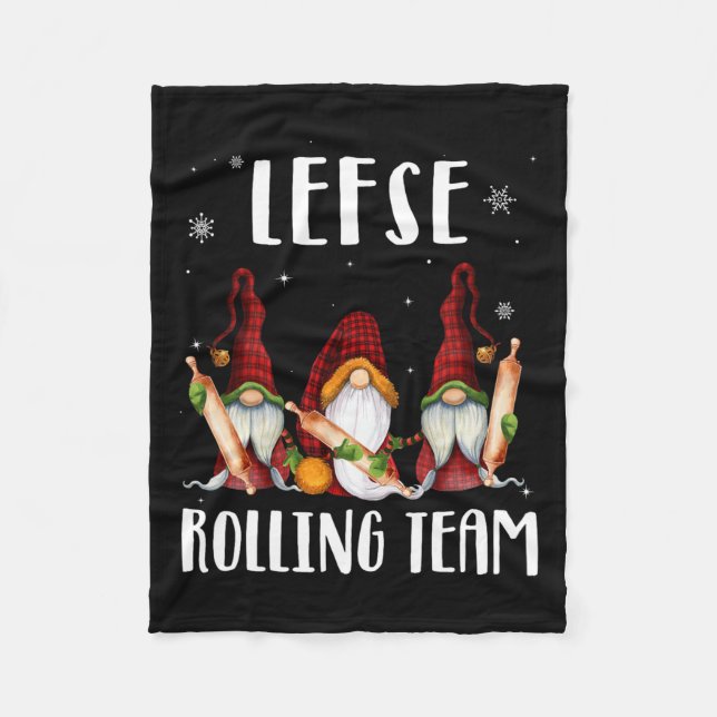 Lefse Rolling Team gewinnt Weihnachten Weihnachten Fleecedecke (Vorderseite)