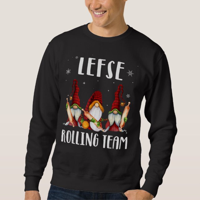 Lefse Rolling Team gewinnt Weihnachten Weihnachten Sweatshirt (Vorderseite)