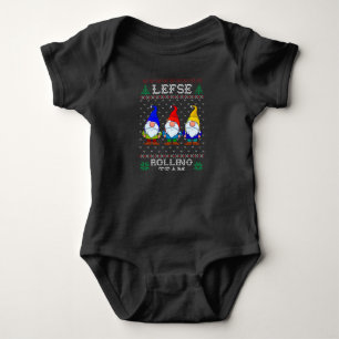 Lefse Rolling Team, Weihnachtsbacktomte Gnome Baby Strampler