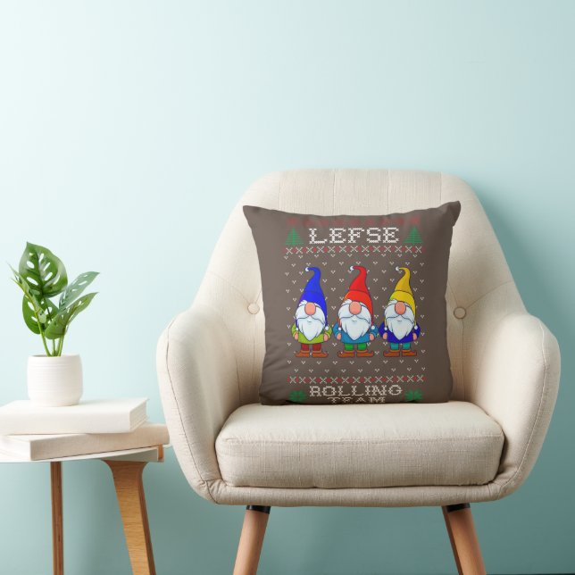 Lefse Rolling Team, Weihnachtsbacktomte Gnome Kissen (Stuhl )