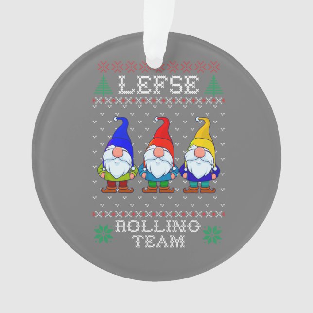 Lefse Rolling Team, Weihnachtsbacktomte Gnome Ornament (Vorderseite)