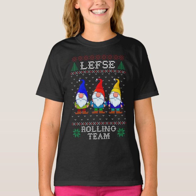 Lefse Rolling Team, Weihnachtsbacktomte Gnome T-Shirt (Vorderseite)