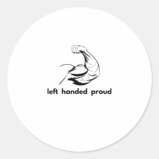left handed  proud runder aufkleber