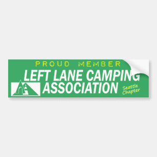 Left Lane Camping Association (Sektion Seattle) Autoaufkleber