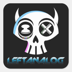 LeftAnalog Text StickerSheet Quadratischer Aufkleber