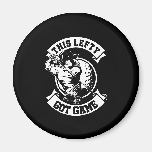 LeftHanded Golfers Golfing Golf Game Gift This Lef Magnet (Vorne)