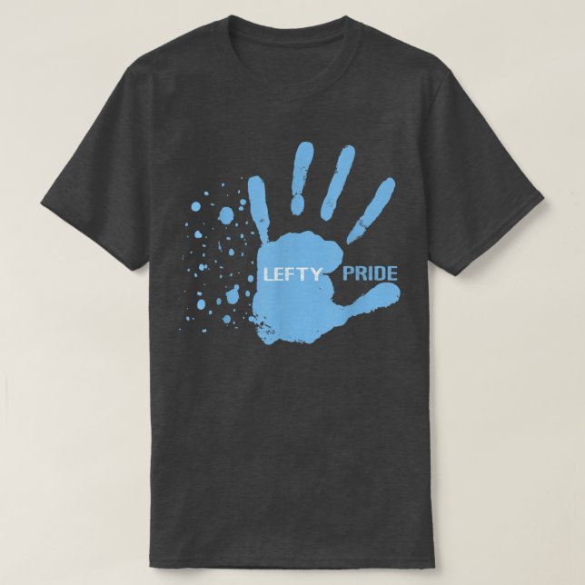 Lefthed Lefty Pride Handprint T-Shirt (Design vorne)