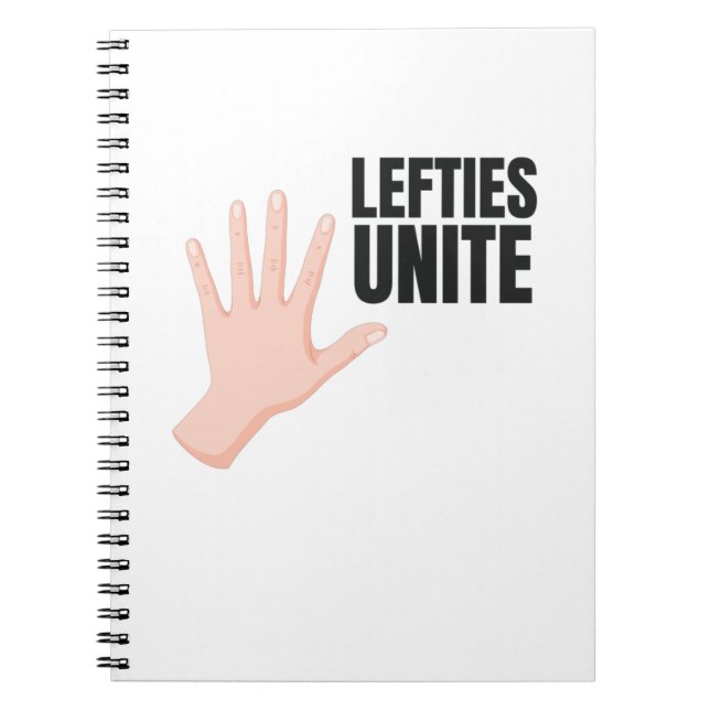 Lefties Unite  Lefty-Geschenk Notizblock (Vorderseite)