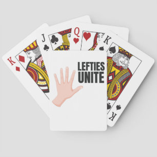 Lefties Unite Links Handgeschenk Spielkarten
