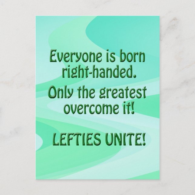 Lefties Unite Postkarte (Vorderseite)