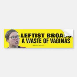 Leftist sprengt Vaginas-Autoaufkleber Autoaufkleber