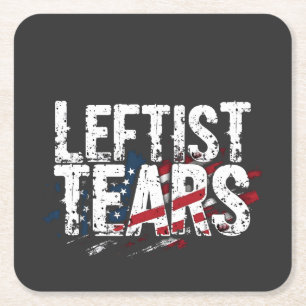 Leftist Tears Liberaldemokraten Kamal Harris Rechteckiger Pappuntersetzer
