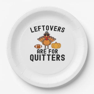 Leftovers sind für Quitts Erntedank Tag Türkei Pappteller