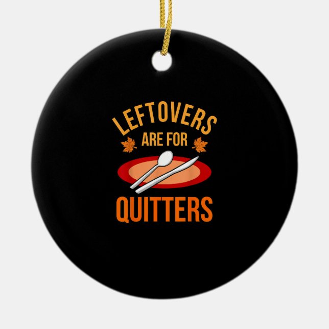 Leftovers sind für Quittung Türkei Erntedank Fam Keramik Ornament (Vorne)