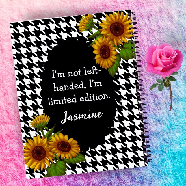 Lefty Girl Gingham Notebook - Funny Quote + Name Notizbuch (Von Creator hochgeladen)