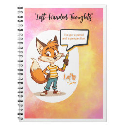 📓🦊 Lefty™ Spiralnotizbuch - Linkshänder-Gedanken Notizblock