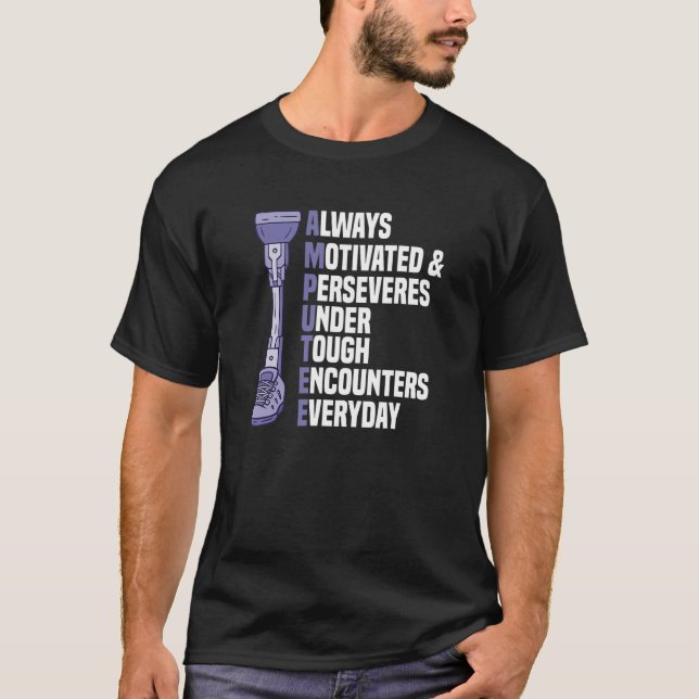 Leg Amputee Amputationsunterstützung Rollstuhlpros T-Shirt (Vorderseite)