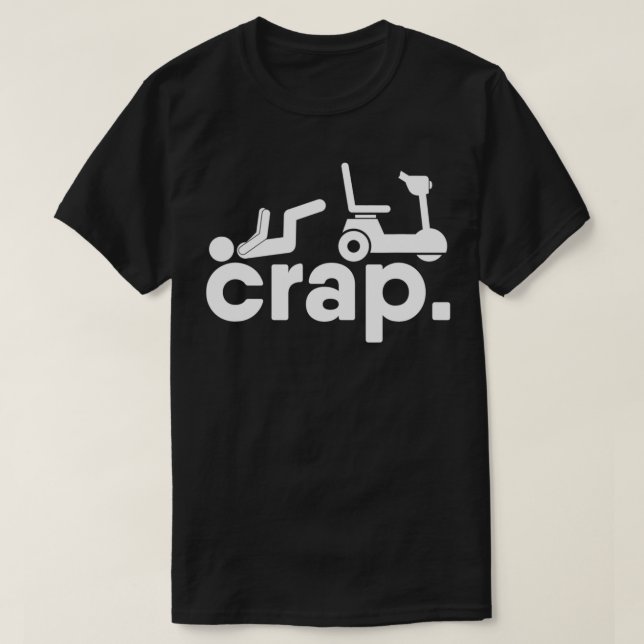 Leg Amputee Electric Rollstuhl Fall Handicap Funn T-Shirt (Design vorne)