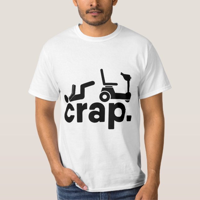 Leg Amputee Electric Wheelchair Fall Handicap Funn T-Shirt (Vorderseite)