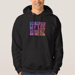 Leg Amputee Joke - Farbiges Ampu Grafik Artwork A Hoodie