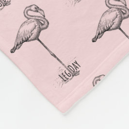Leg Day Elegant Flamingo Fun Fitness Fleecedecke